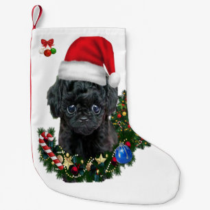 Poodle Christmas  Small Christmas Stocking