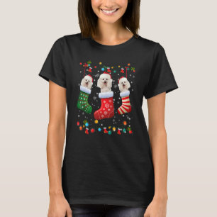 Poodle Christmas Socks   Xmas Pajama Dog   T-Shirt