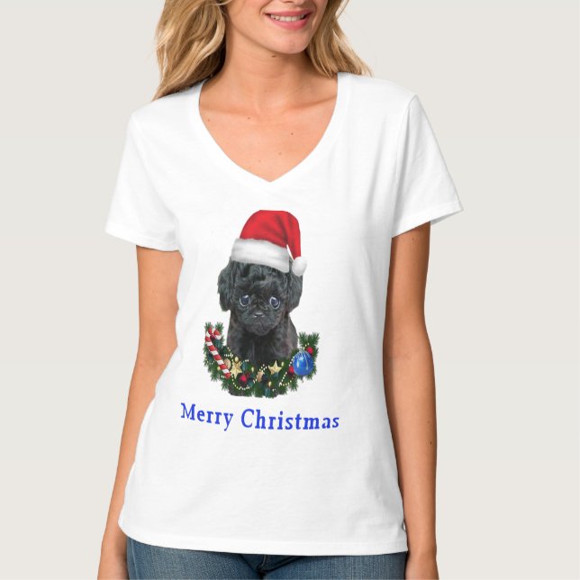 Poodle Christmas T-Shirt (Front)