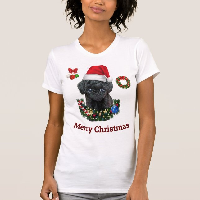 Poodle Christmas T-Shirt (Front)