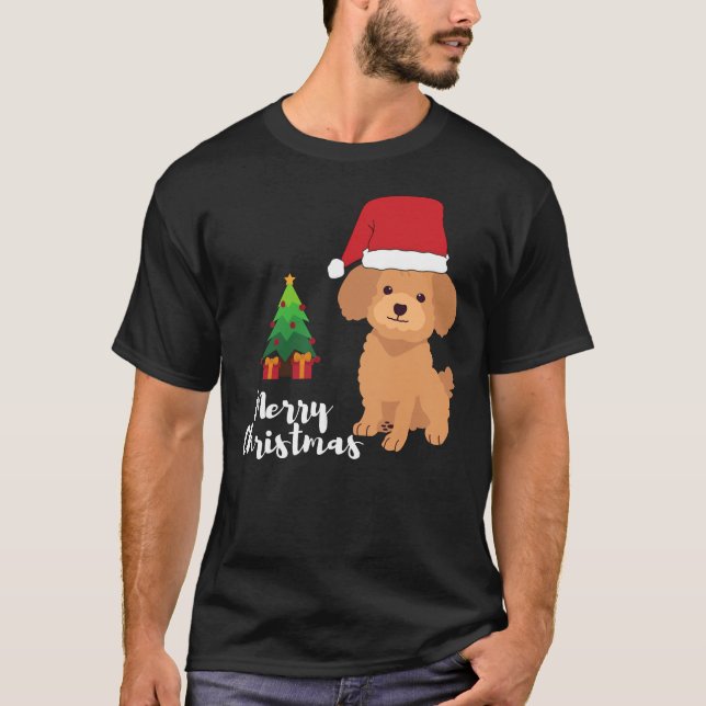 Poodle Christmas T-Shirt (Front)