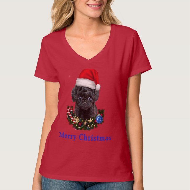 Poodle Christmas T-Shirt (Front)