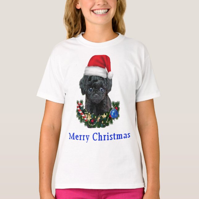 Poodle Christmas  T-Shirt (Front)