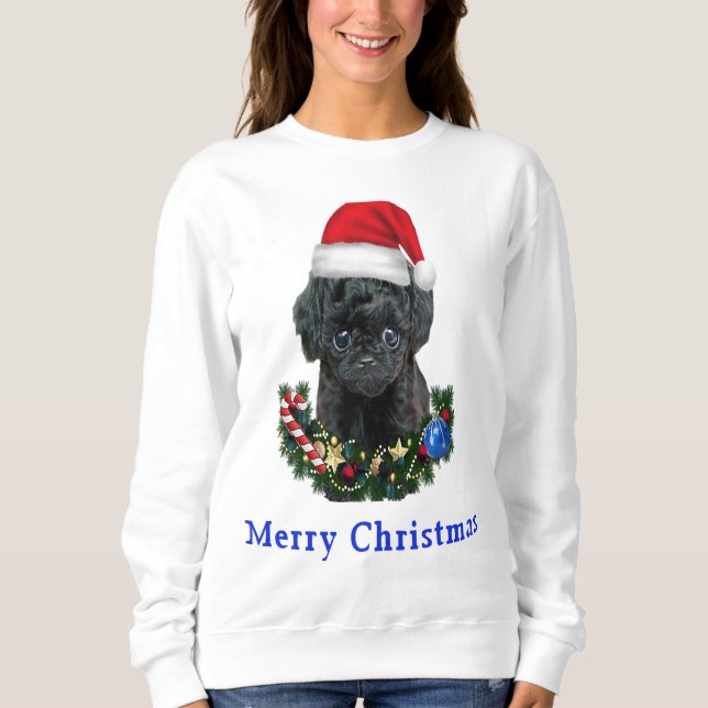 Poodle Christmas T-Shirt Sweatshirt (Front)