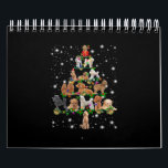 Poodle Christmas Tree Covered By Flashlight Calendar<br><div class="desc">Poodle Christmas Tree Covered By Flashlight</div>