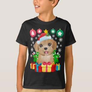 Poodle Christmas Tree Ornaments Xmas Cute Dog Love T-Shirt