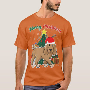 Poodle Christmas Tree Snow Flakes Xmas Presents T-Shirt
