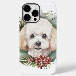 Poodle Christmas Wreath Festive Pup  Case-Mate iPhone 14 Pro Max Case