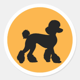 poodle classic round sticker