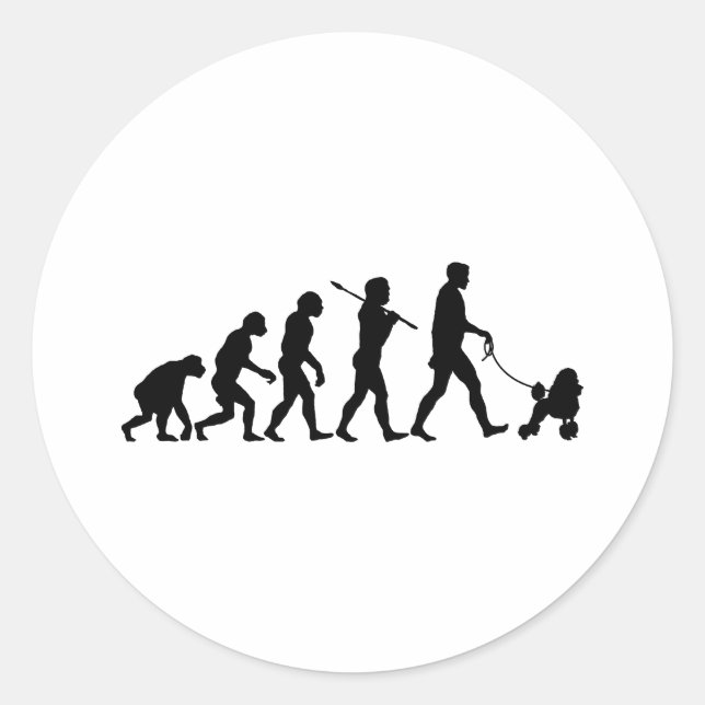 Poodle Classic Round Sticker (Front)