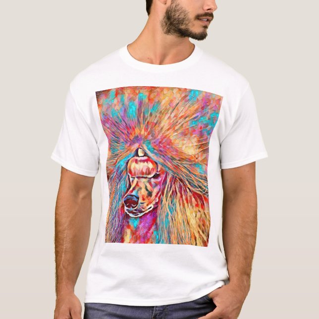 Poodle continental Head T-Shirt (Front)