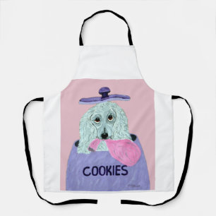 Poodle Cookie Thief All-Over Print Apron