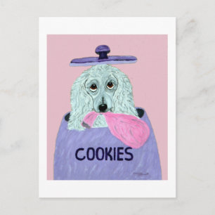Poodle Cookie Thief Invitation Postcard