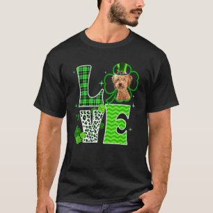 Poodle Crossbreed Shamrock C Irish St Patricks Day T-Shirt