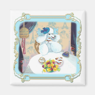 Poodle Cupcake Tea Party Magnet