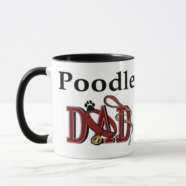 Poodle Dad Gifts Mug (Left)