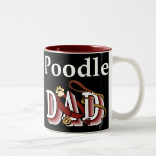Poodle Dad Gifts Two-Tone Coffee Mug