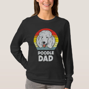 Poodle Dad Sunset Retro Animal Pet Dog Lover Owner T-Shirt