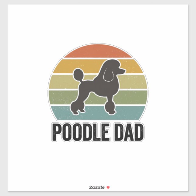 Poodle Dad Vintage Sunset Dog Lover Design_1 (Sheet)