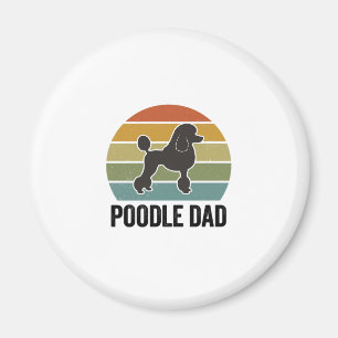 Poodle Dad Vintage Sunset Dog Lover Design_1 Magnet