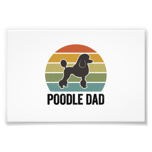 Poodle Dad Vintage Sunset Dog Lover Design_1 Photo Print
