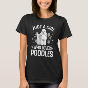 Poodle Design For Girls Women Standard Poodle T-Shirt