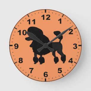 Poodle design wall clocks
