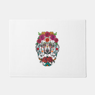 Poodle dia de los muertos day of the dead Dog suga Doormat