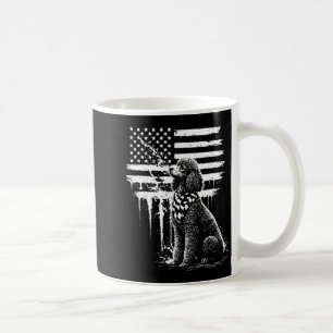 Poodle dog american flag usa 4th of july dog lover coffee mug