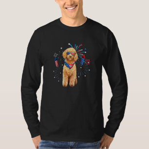 Poodle Dog American Usa Flag 4th Of July Men Women T-Shirt