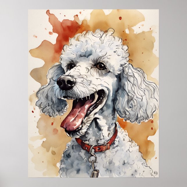 Poodle - Dog Art Print (Front)