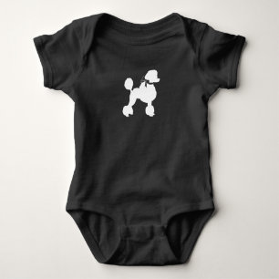 Poodle Dog Baby Shower Puppy Grey Gender Neutral Bodysuit