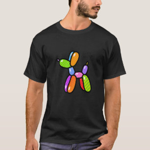 Poodle Dog Balloon Animal Illustration Graphic Des T-Shirt