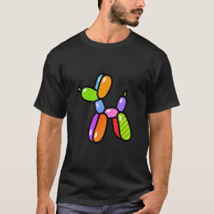Poodle Dog Balloon Animal Illustration Graphic Des T-Shirt