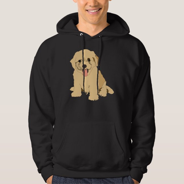 Poodle Dog  Black Capulus Hoodie (Front)