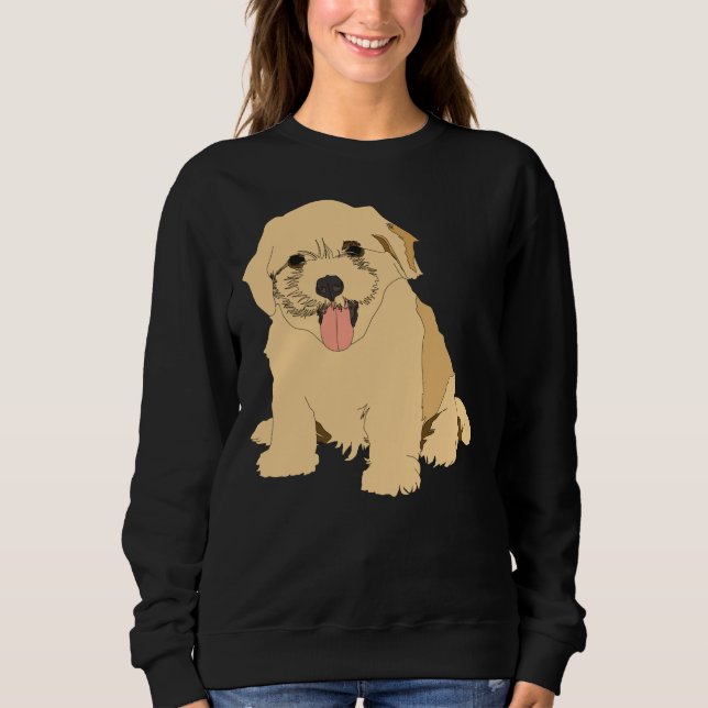Poodle Dog  Black Capulus Sweatshirt (Front)