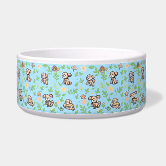 Poodle Dog Bowl Cute Spring Floral Pet Feeding