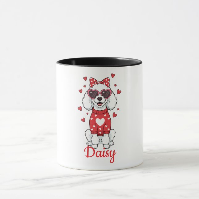 Poodle dog coffee mug Valentine's Day 2026 (Center)