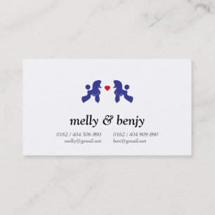Poodle Dog Couple Business Card – Modern Minimalis