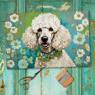 Poodle Dog Decoupage Tissue Paper