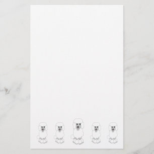Poodle Dog Design Stationery