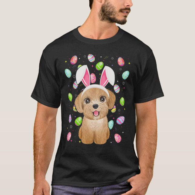 Poodle Dog Easter Egg  Funny Poodle Easter Sunday T-Shirt (Front)
