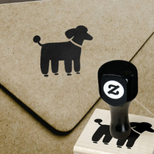 Poodle Dog Graphic Cute Canine Rubber Stamp