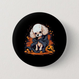 Poodle Dog Halloween 6 Cm Round Badge