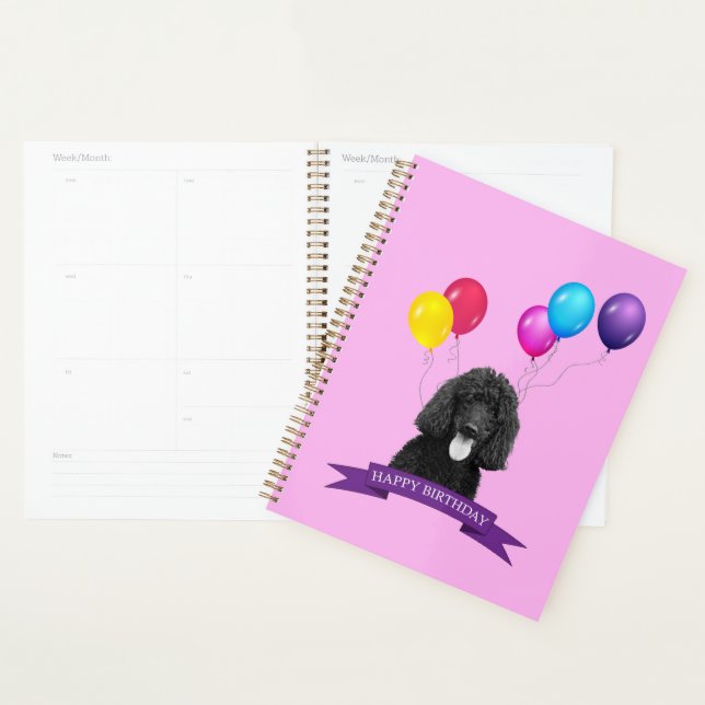 Poodle Dog Happy Birthday Gift Bag Planner (Display)