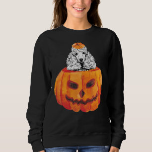 Poodle Dog Happy Halloween Pumpkin Sweatshirt