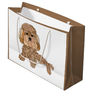 Poodle Dog  Large Gift Bag