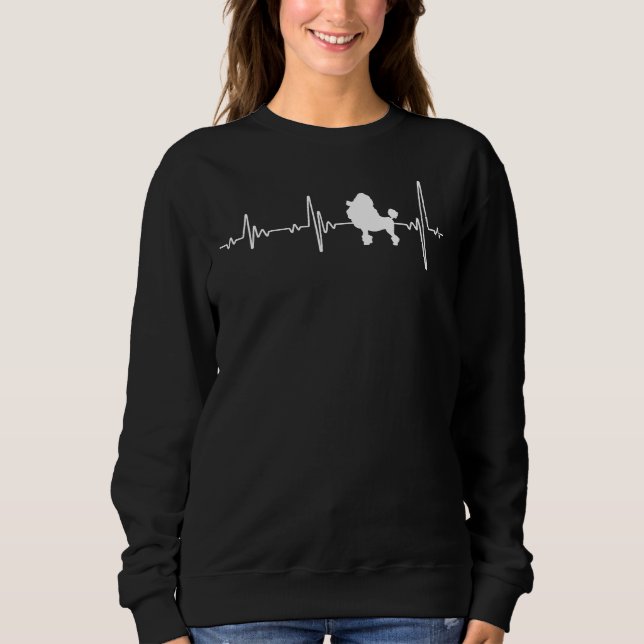 Poodle Dog Love Heartbeats Sweatshirt (Front)