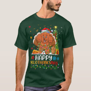Poodle Dog Lover Funny Happy Poodle HelloThanksMas T-Shirt