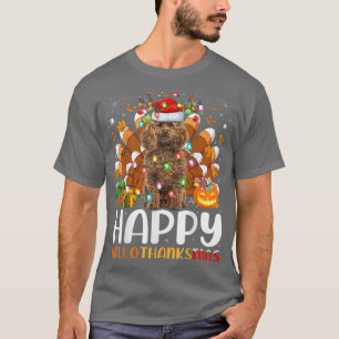 Poodle Dog Lover Halloween Christmas Happy Halloth T-Shirt